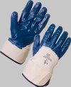 satefy-cuff palm-dipped blue-nitrile gloves