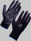 black nitrile palm gloves