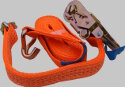 35mm orange ratchet strap with clawed ends